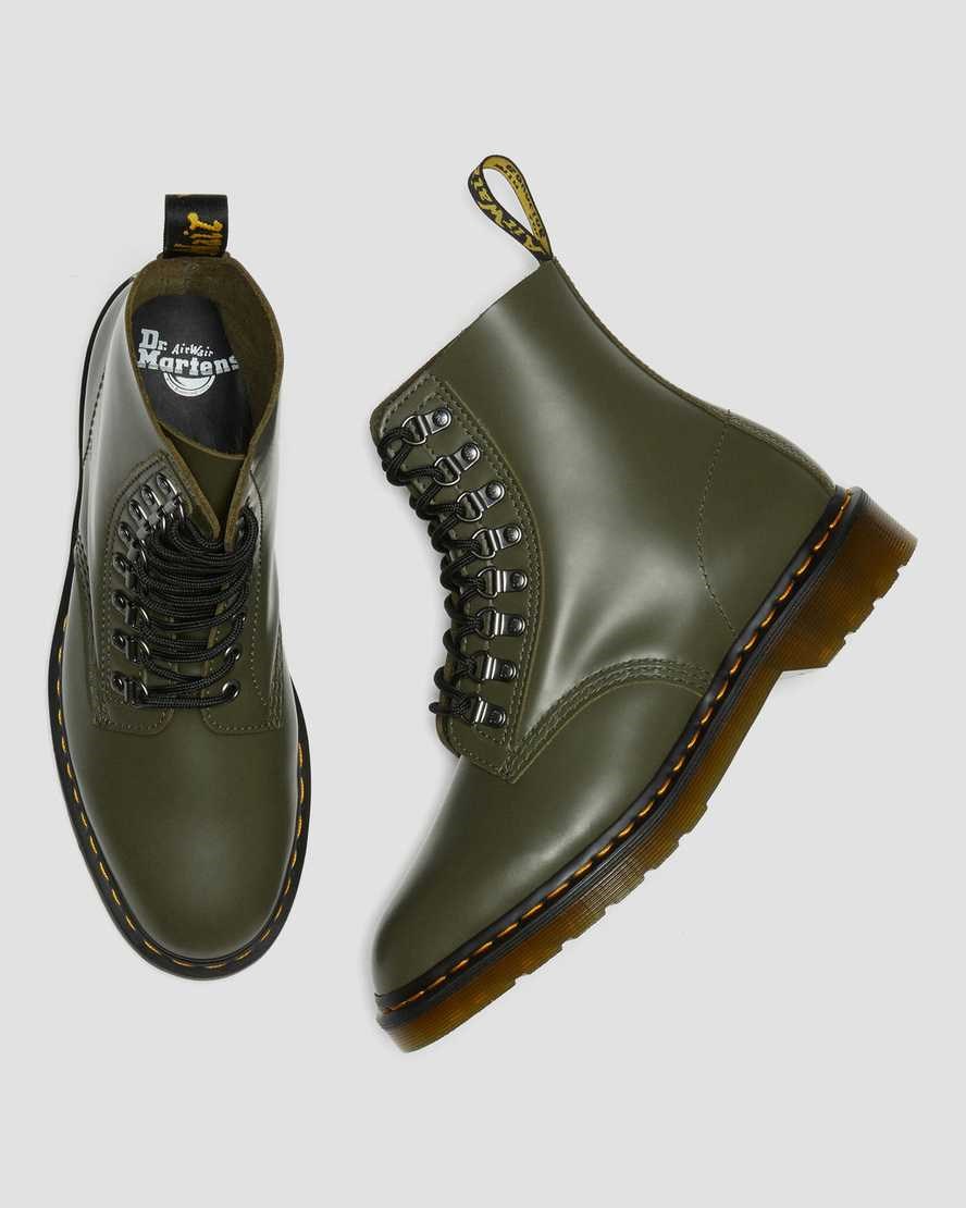 Dr Martens 1460 Pascal Verso Smooth Leather Women's Ankle Boots Green Smooth Leather | XKDECW263