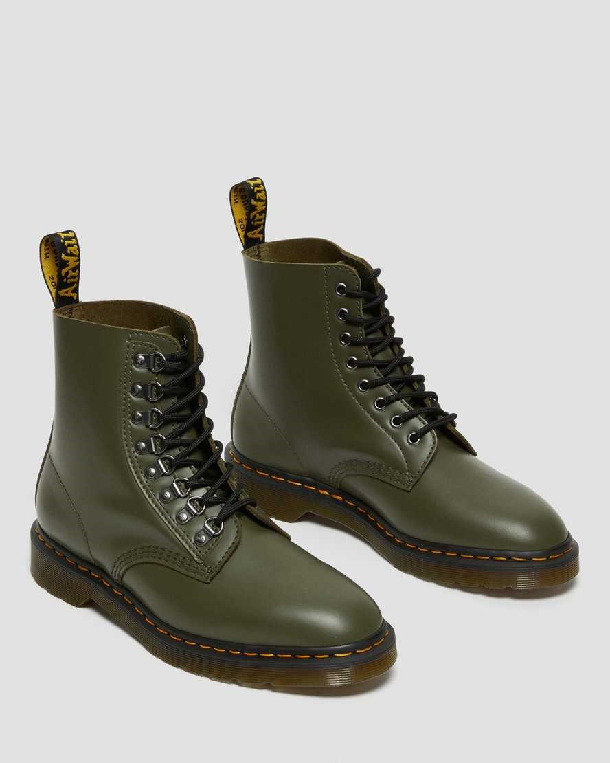 Dr Martens 1460 Pascal Verso Smooth Leather Women's Ankle Boots Green Smooth Leather | XKDECW263