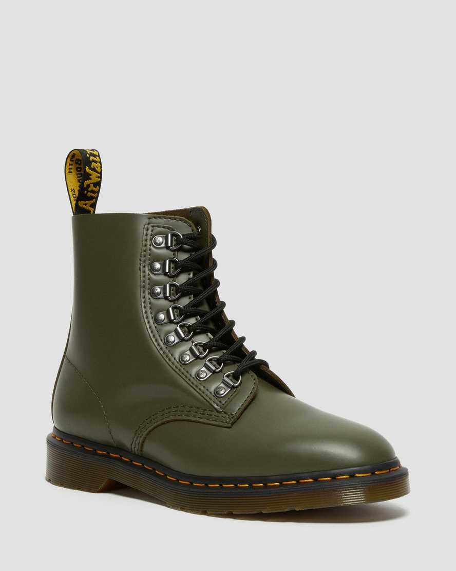 Dr Martens 1460 Pascal Verso Smooth Leather Women\'s Ankle Boots Green Smooth Leather | XKDECW263