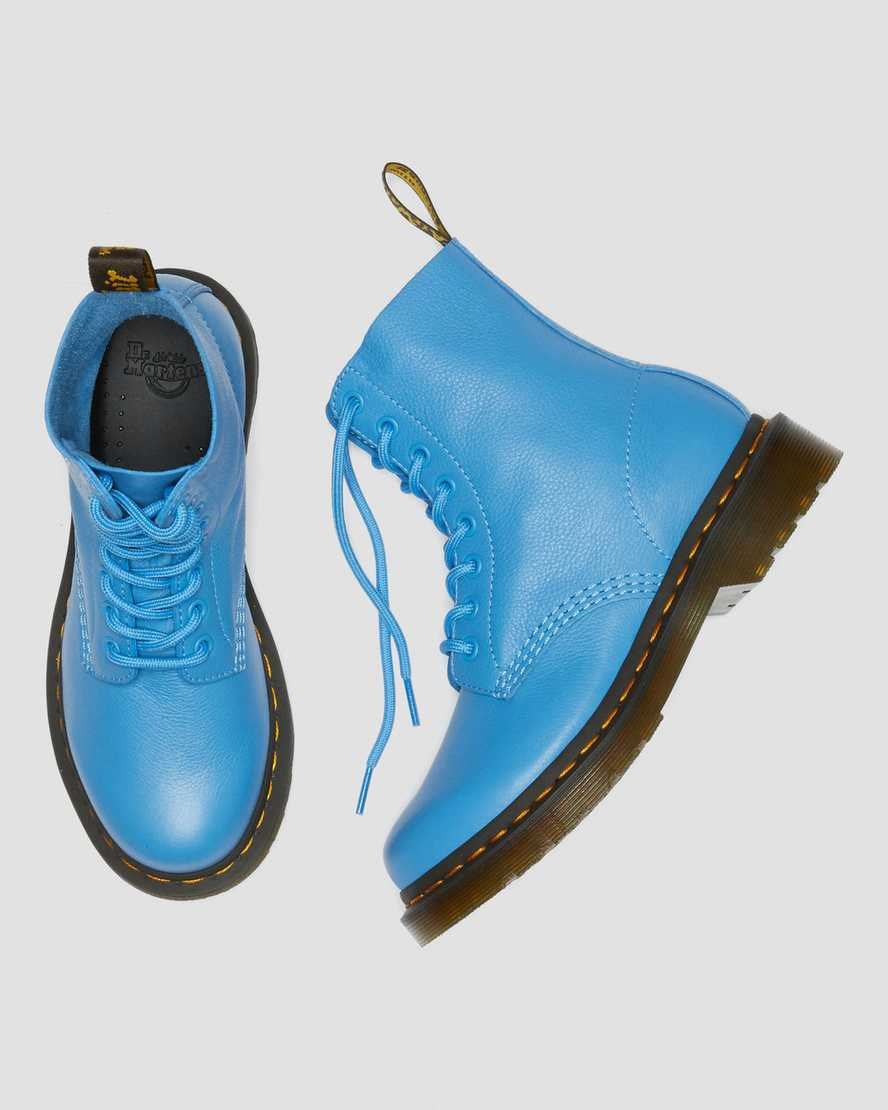 Dr Martens 1460 Pascal Virginia Leather Women's Lace Up Boots Blue Virginia | ARCUHW738