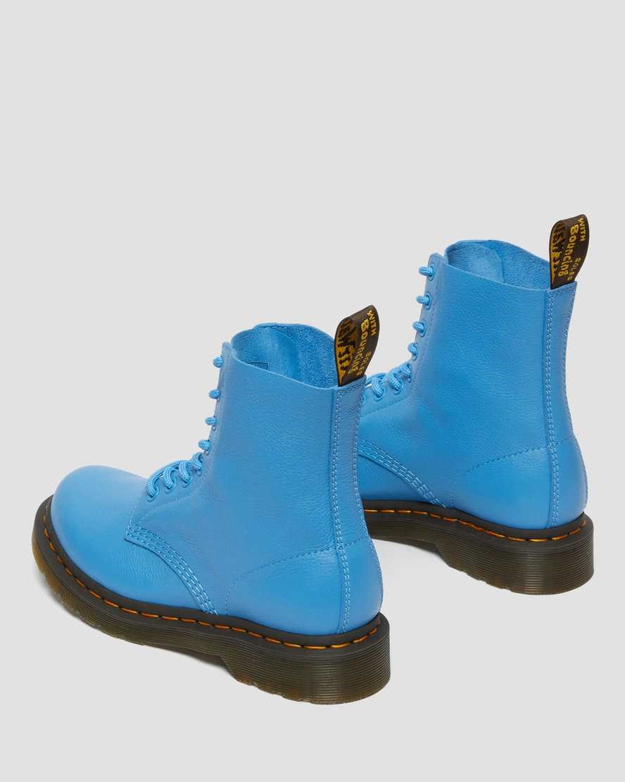 Dr Martens 1460 Pascal Virginia Leather Women's Lace Up Boots Blue Virginia | ARCUHW738