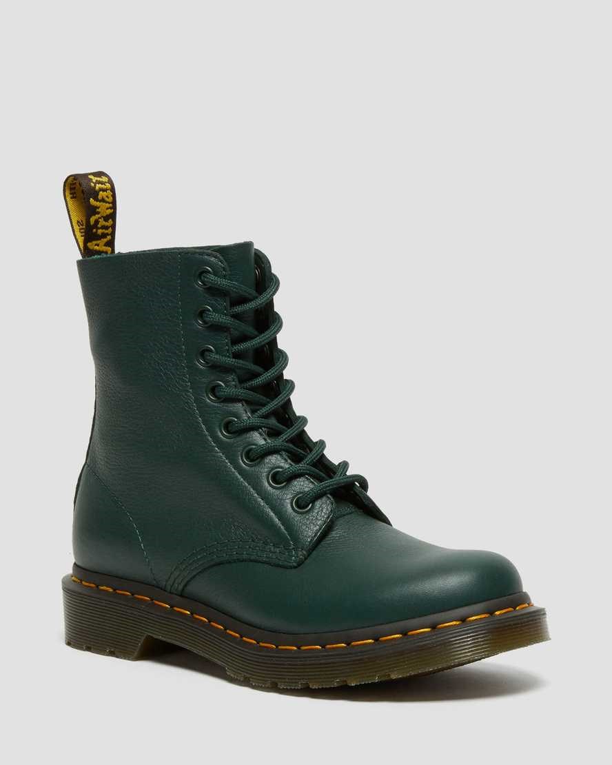 Dr Martens 1460 Pascal Virginia Leather Women\'s Ankle Boots Green Virginia | DBSLJI351