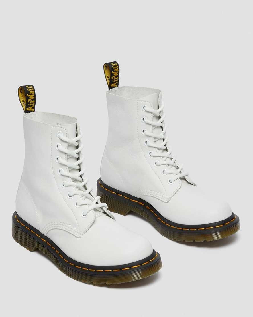 Dr Martens 1460 Pascal Virginia Leather Women's Ankle Boots White Virginia | MVXQLR123