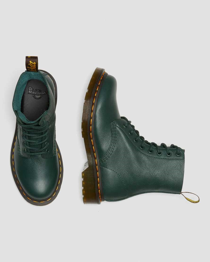 Dr Martens 1460 Pascal Virginia Leather Women's Lace Up Boots Green Virginia | WUFIGQ352