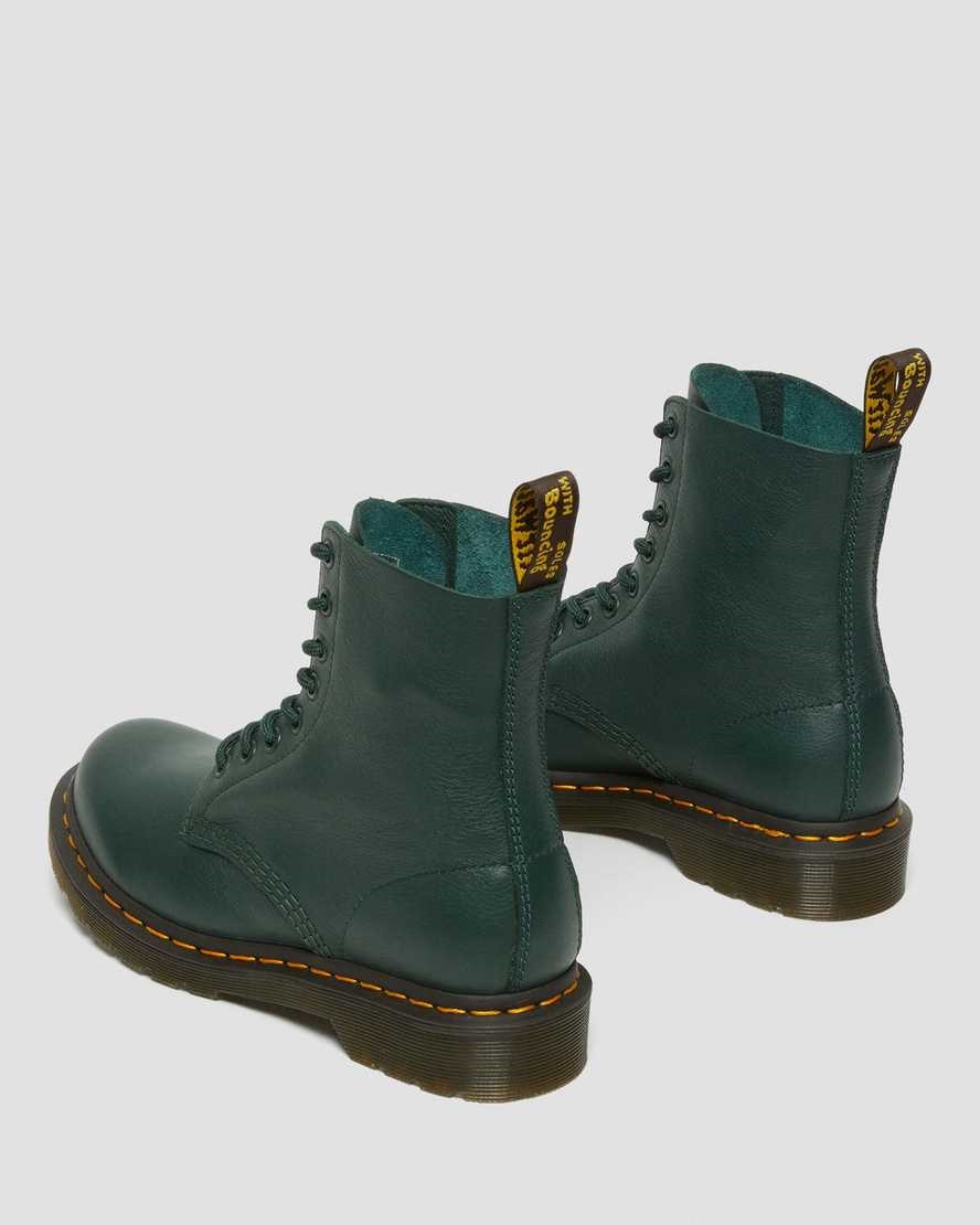 Dr Martens 1460 Pascal Virginia Leather Women's Lace Up Boots Green Virginia | WUFIGQ352