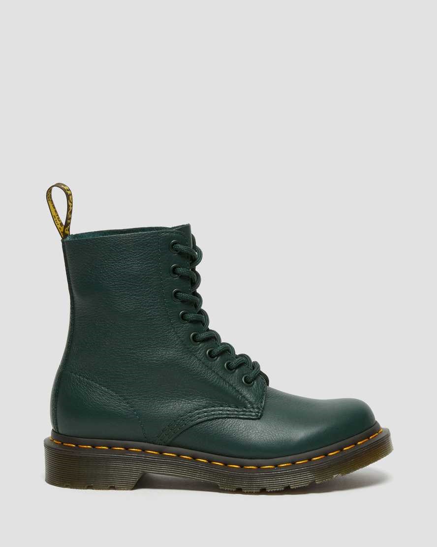 Dr Martens 1460 Pascal Virginia Leather Women's Lace Up Boots Green Virginia | WUFIGQ352