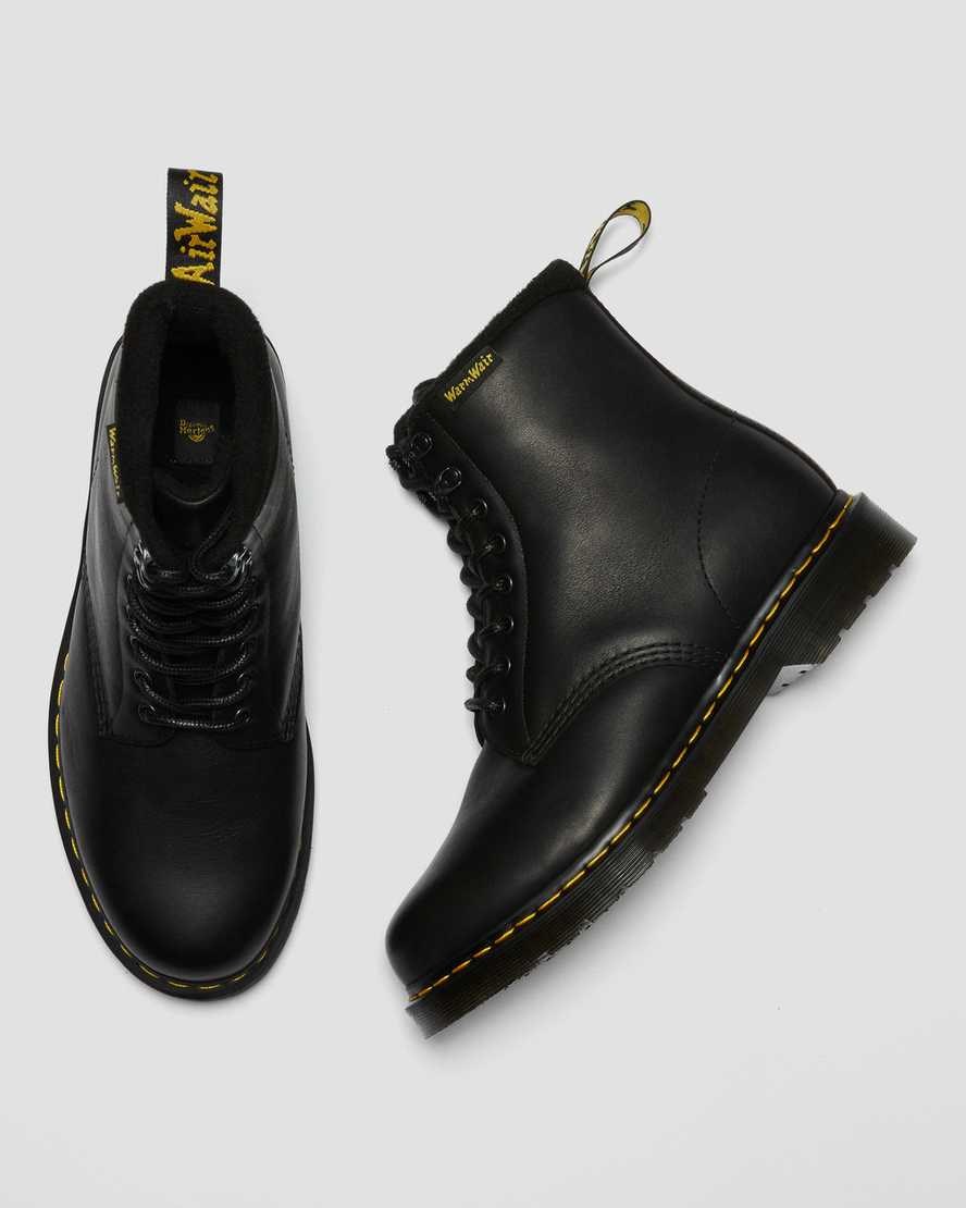 Dr Martens 1460 Pascal Warmwair Leather Women's Lace Up Boots Black Valor Wp | EMUIHF694