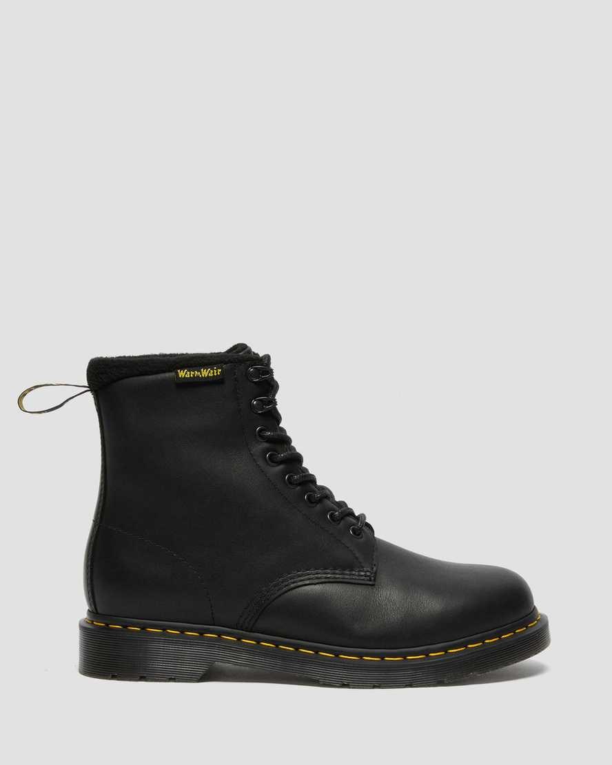 Dr Martens 1460 Pascal Warmwair Leather Women's Lace Up Boots Black Valor Wp | EMUIHF694