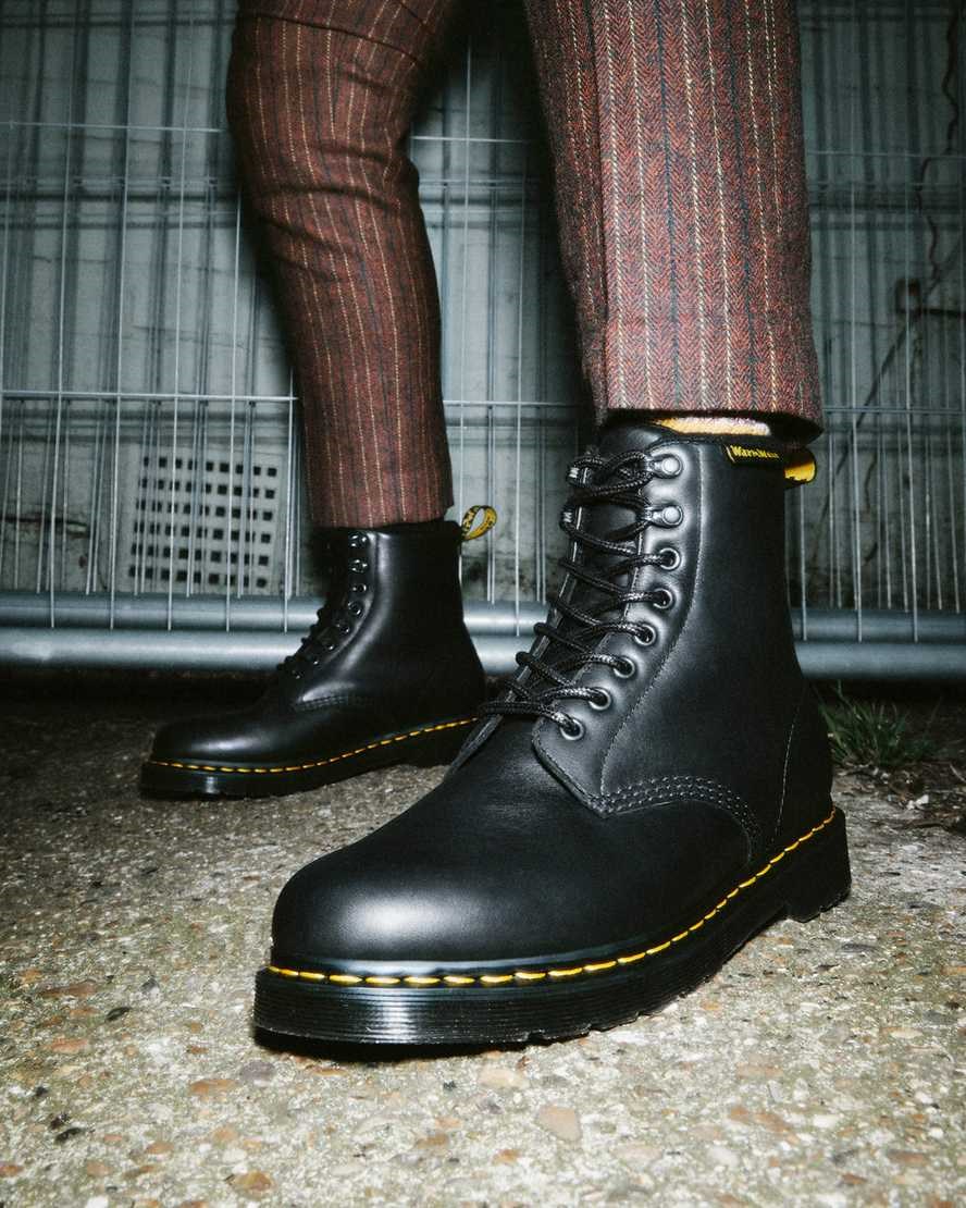 Dr Martens 1460 Pascal Warmwair Leather Men's Ankle Boots Black Valor Wp | XYEQJS304