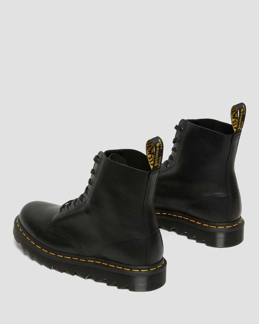 Dr Martens 1460 Pascal Ziggy Leather Men's Ankle Boots Black Luxor | KZPYMD106