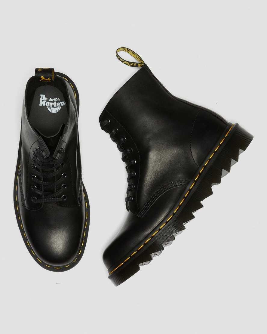 Dr Martens 1460 Pascal Ziggy Leather Men's Ankle Boots Black Luxor | KZPYMD106