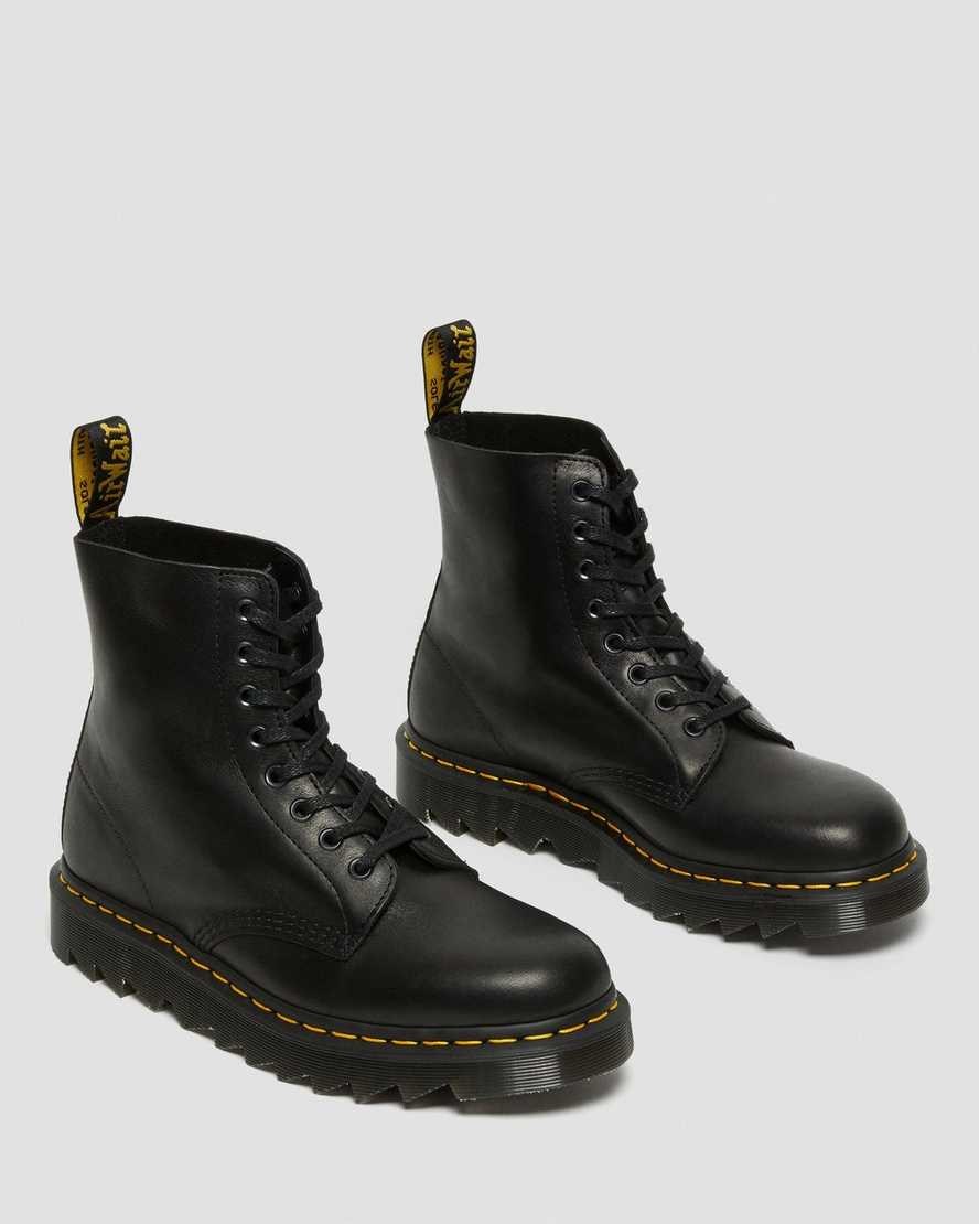 Dr Martens 1460 Pascal Ziggy Leather Men's Ankle Boots Black Luxor | KZPYMD106