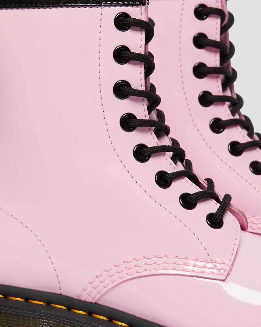 Dr Martens 1460 Patent Leather Women's Lace Up Boots Pale Pink Patent Lamper | OIKBUW967