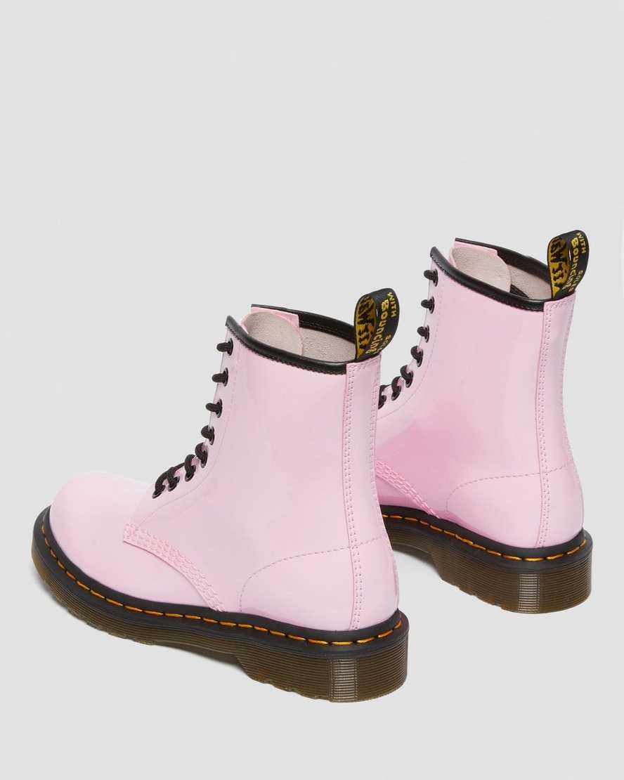 Dr Martens 1460 Patent Leather Women's Lace Up Boots Pale Pink Patent Lamper | OIKBUW967