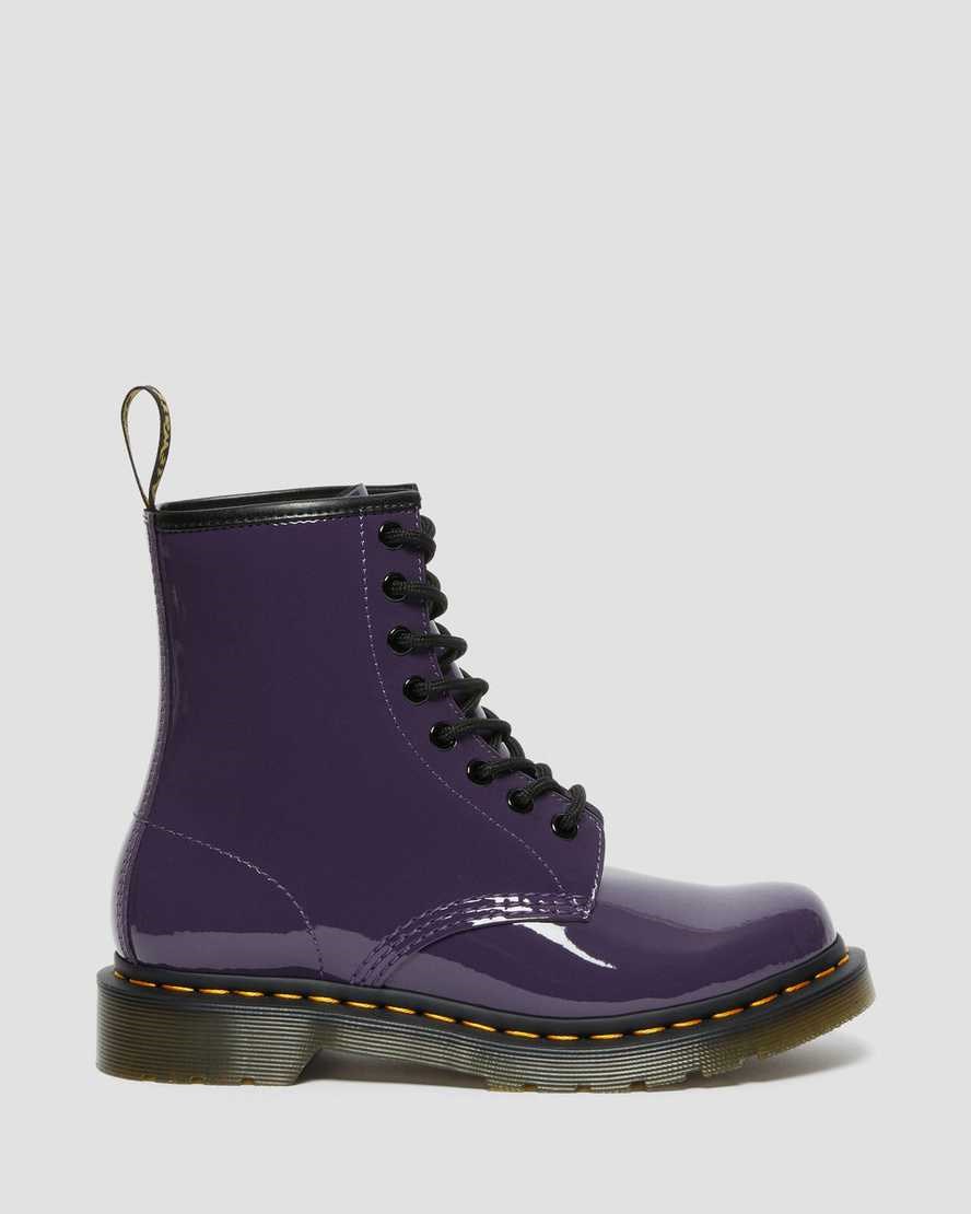 Dr Martens 1460 Patent Leather Women's Patent Boots Blackcurrant Patent Lamper | UXDSFC943