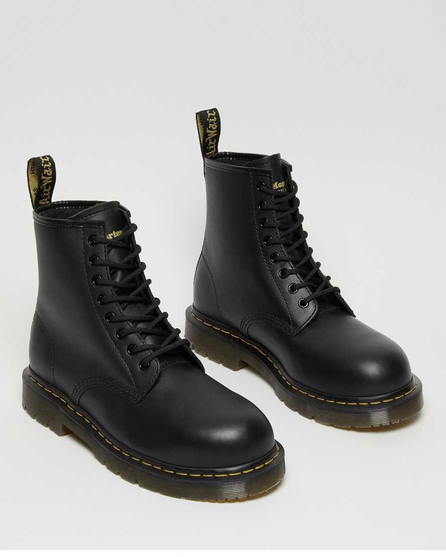 Dr Martens 1460 Slip Resistant Steel Toe Women's Lace Up Boots Black Industrial Full Grain | ZTILEM624