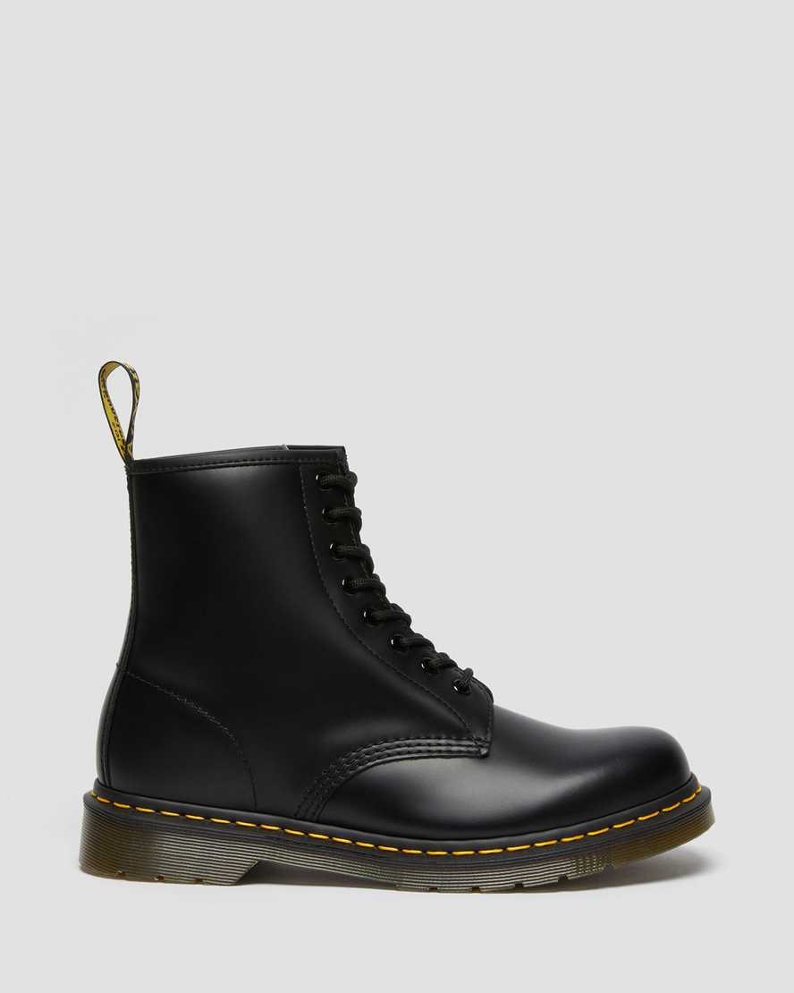 Dr Martens 1460 Smooth Leather Men's Ankle Boots Black Smooth Leather | DUHAIR946