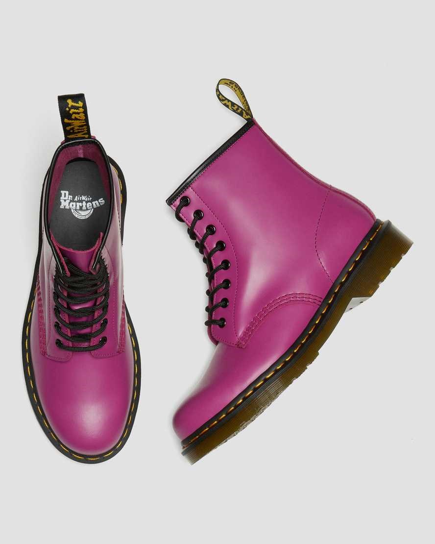 Dr Martens 1460 Smooth Leather Men's Ankle Boots Pink Smooth Leather | ILVKMF850