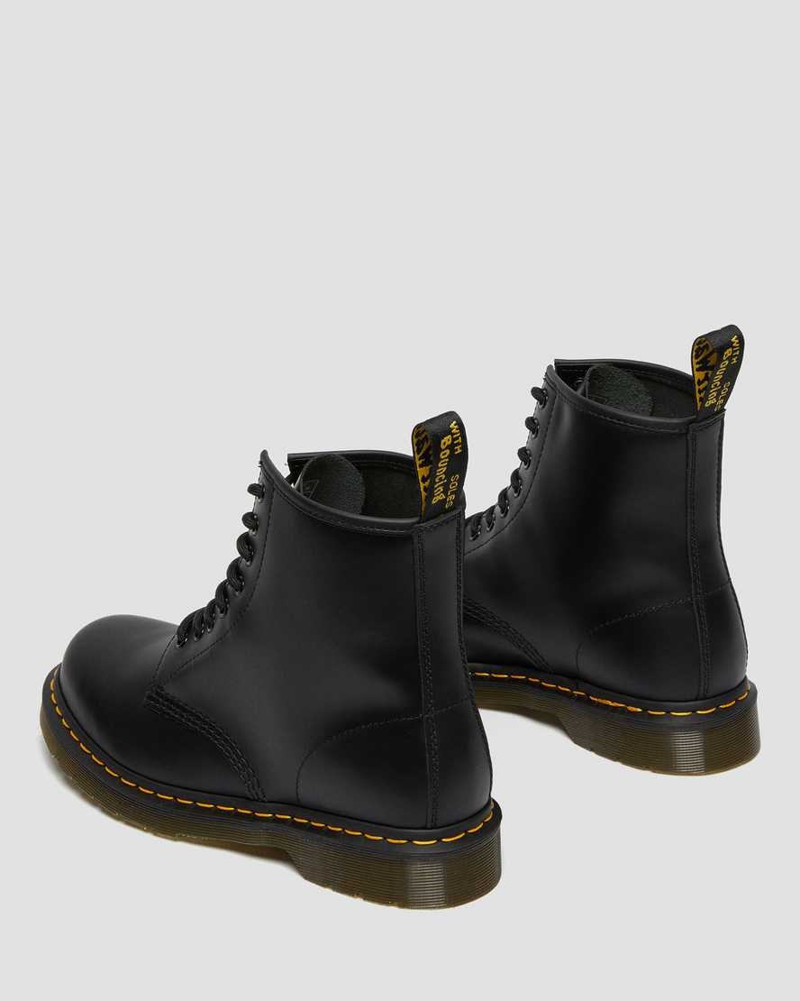 Dr Martens 1460 Smooth Leather Men's Lace Up Boots Black Smooth Leather | DSVMNL517