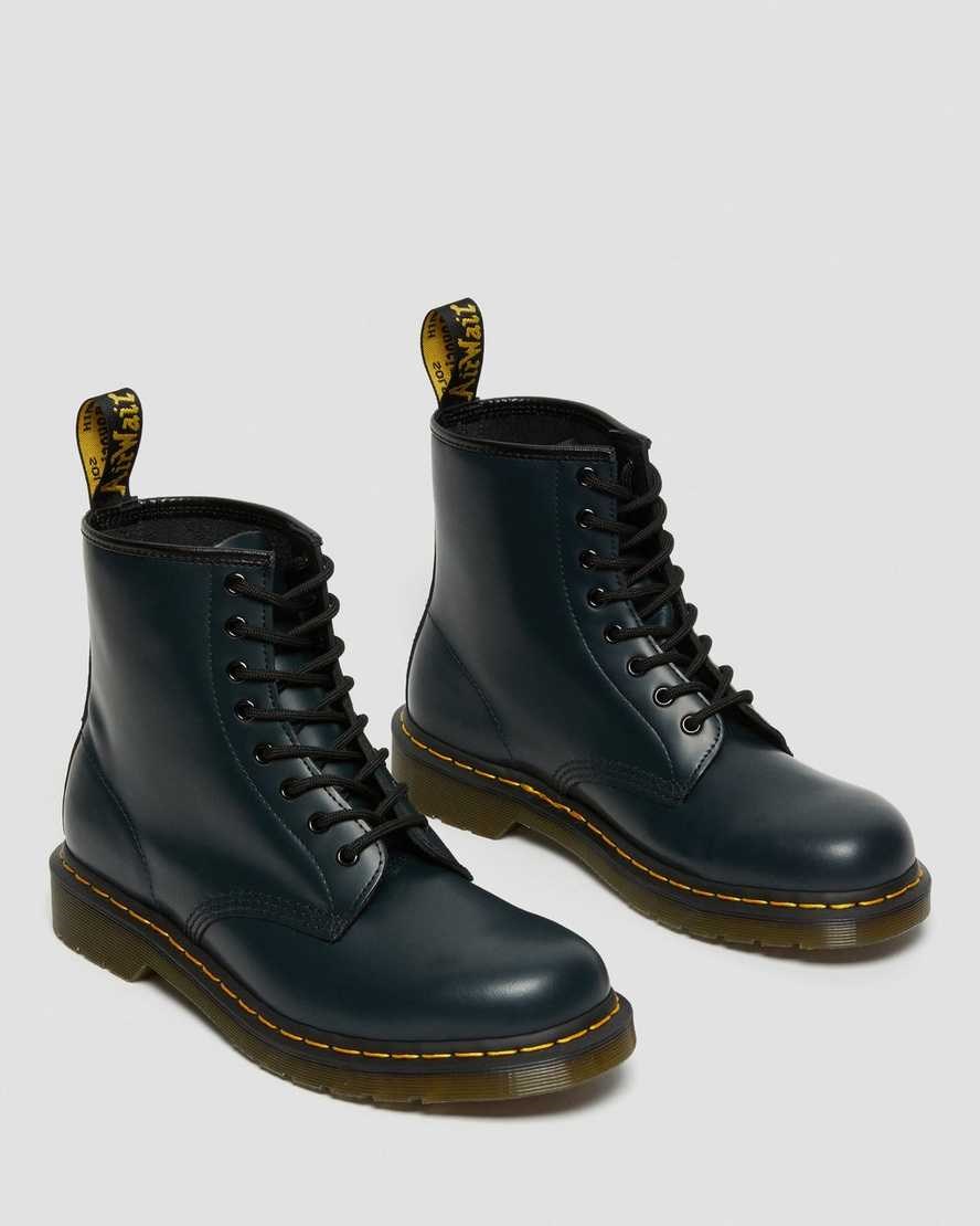 Dr Martens 1460 Smooth Leather Men's Lace Up Boots Navy Smooth Leather | EIHWGZ851