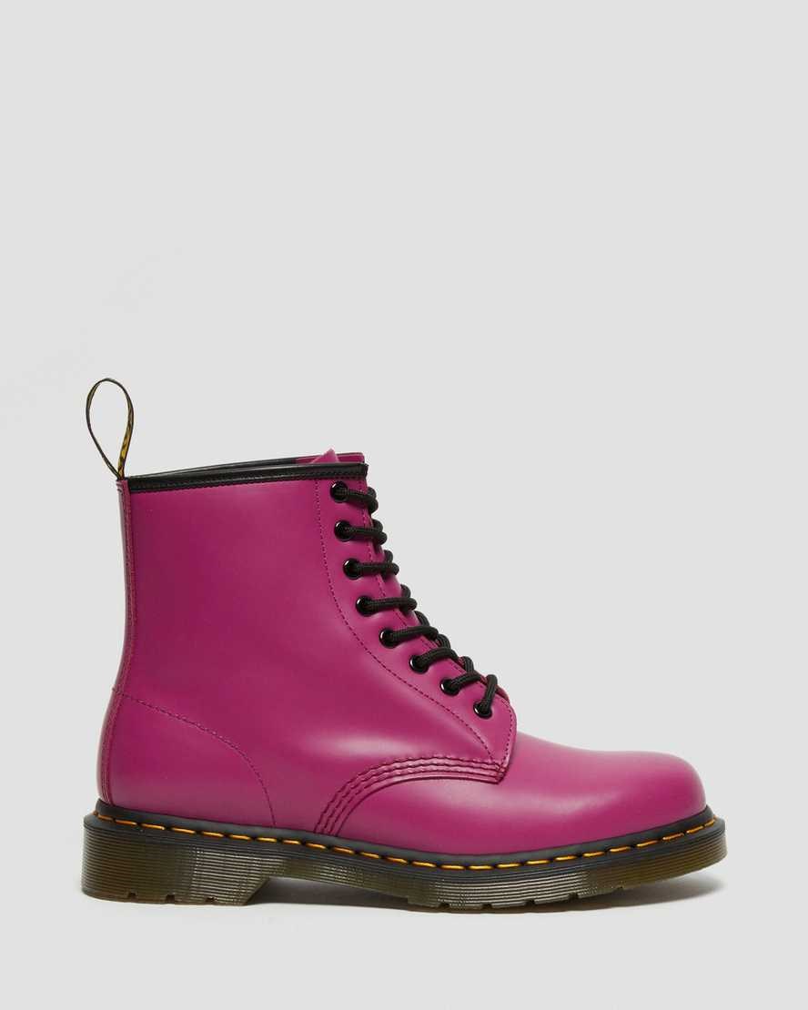 Dr Martens 1460 Smooth Leather Men's Lace Up Boots Pink Smooth Leather | JNCYDI521