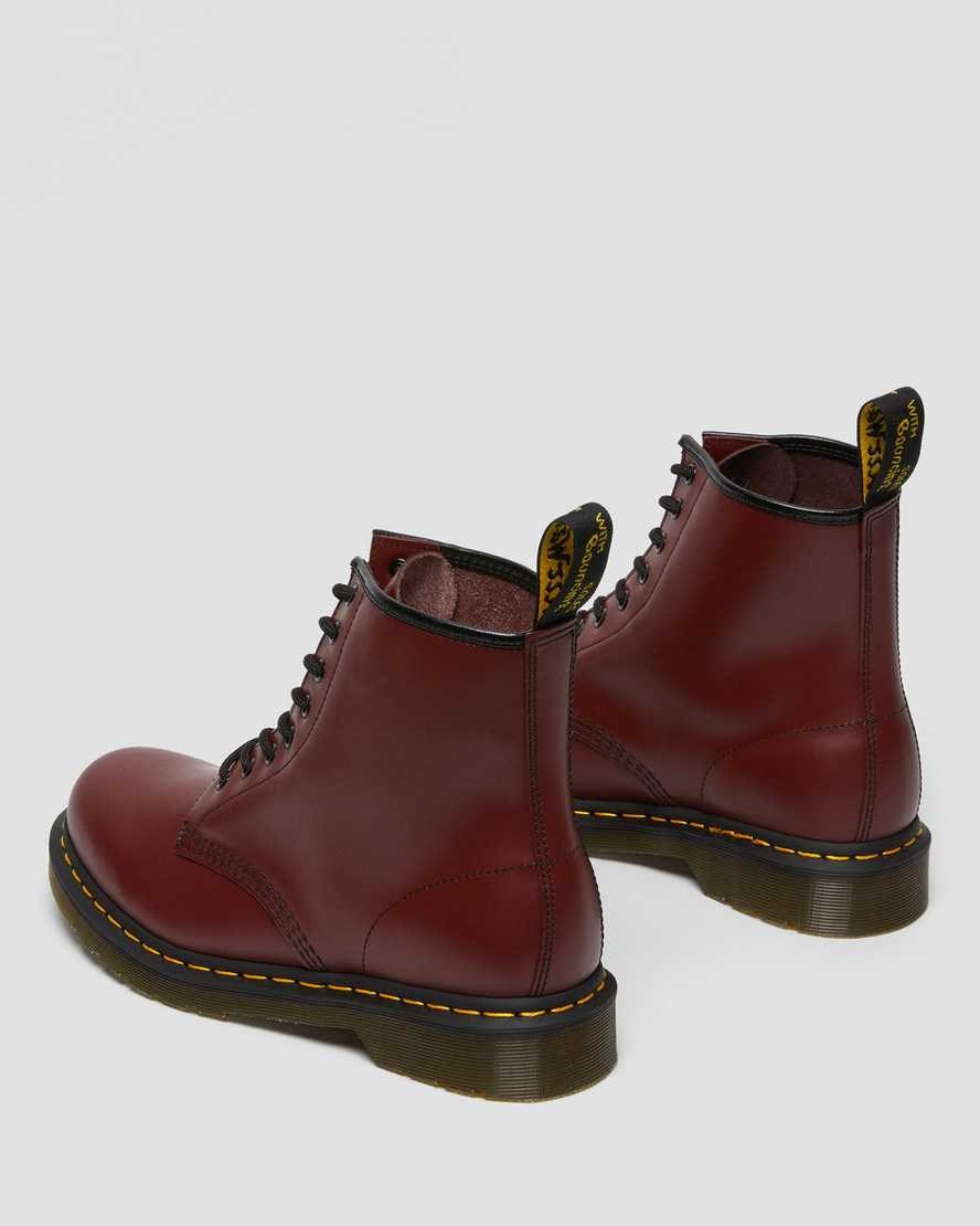 Dr Martens 1460 Smooth Leather Men's Lace Up Boots Cherry Red Smooth Leather | YMIQZO706