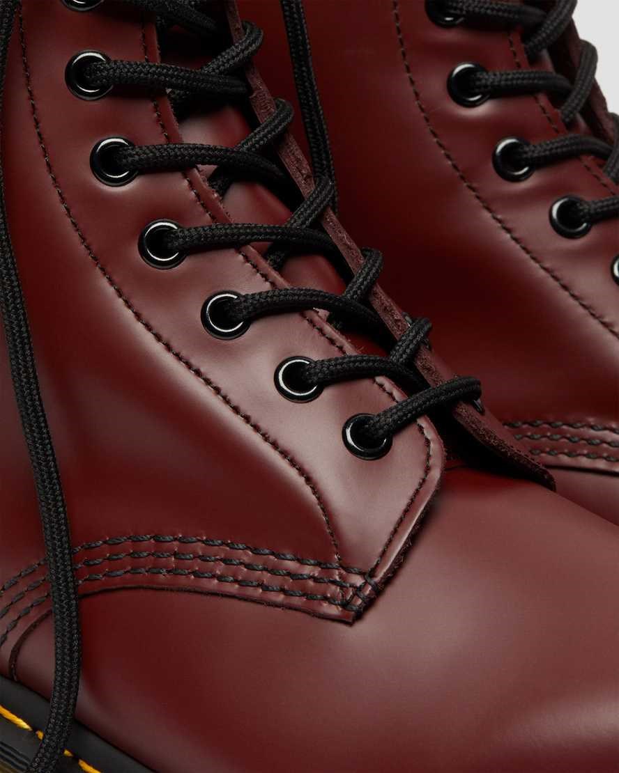 Dr Martens 1460 Smooth Leather Women's Ankle Boots Cherry Red Smooth Leather | SVLNTB637