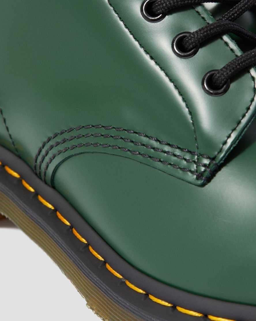 Dr Martens 1460 Smooth Leather Women's Lace Up Boots Green Smooth Leather | BZLYER140