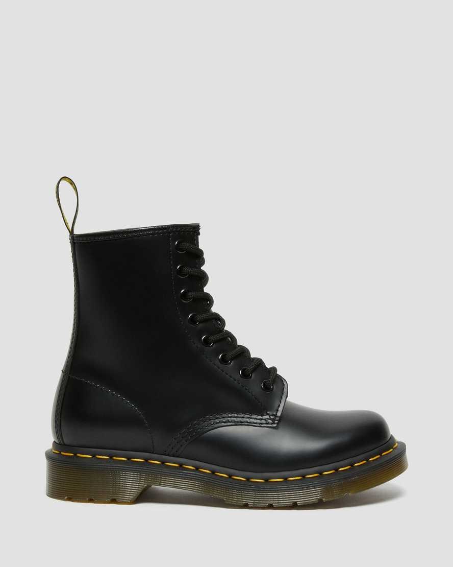 Dr Martens 1460 Smooth Leather Women's Lace Up Boots Black Smooth Leather | LHIRNJ305