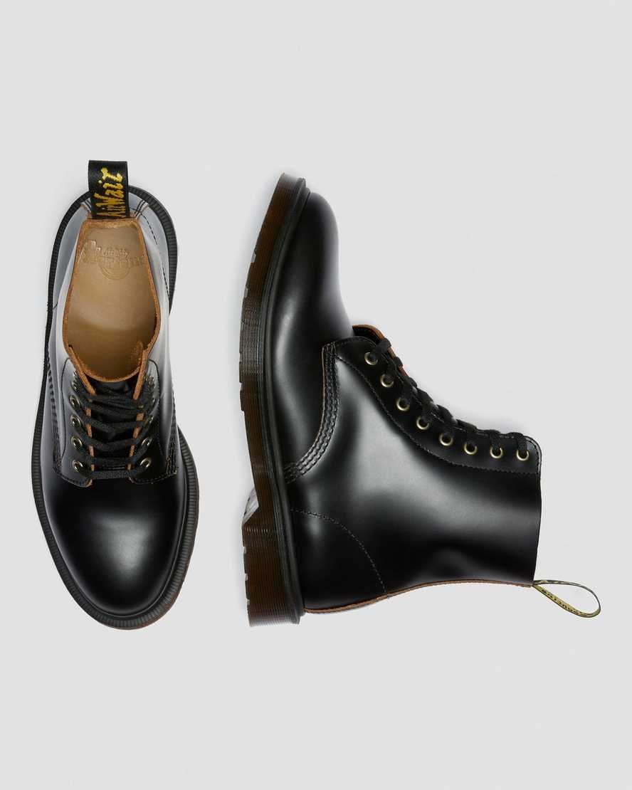 Dr Martens 1460 Vintage Smooth Leather Men's Ankle Boots Black Vintage Smooth | ZYPJMW123