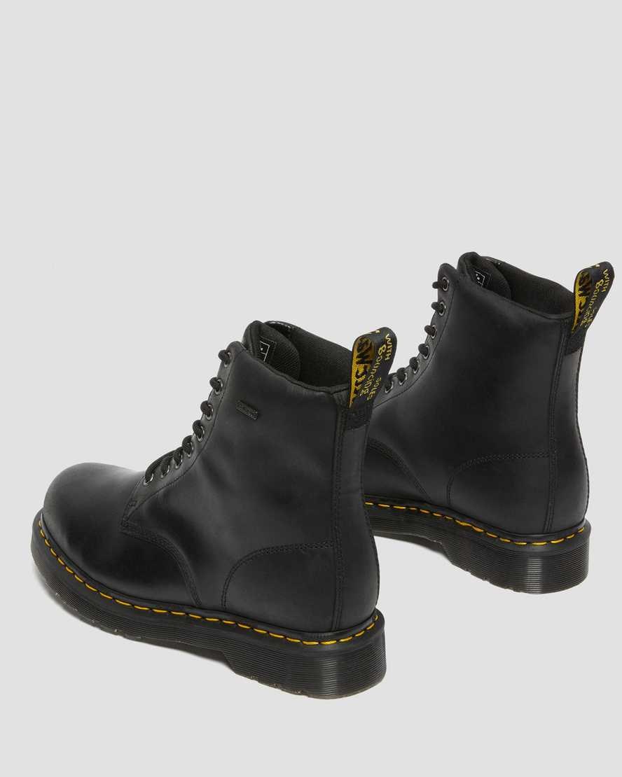 Dr Martens 1460 Waterproof Men's Lace Up Boots Black Republic Wp | YUEORT705