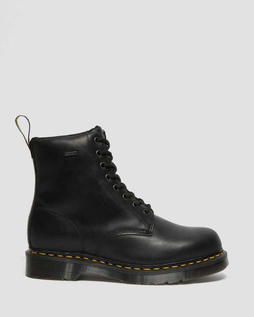 Dr Martens 1460 Waterproof Men's Lace Up Boots Black Republic Wp | YUEORT705