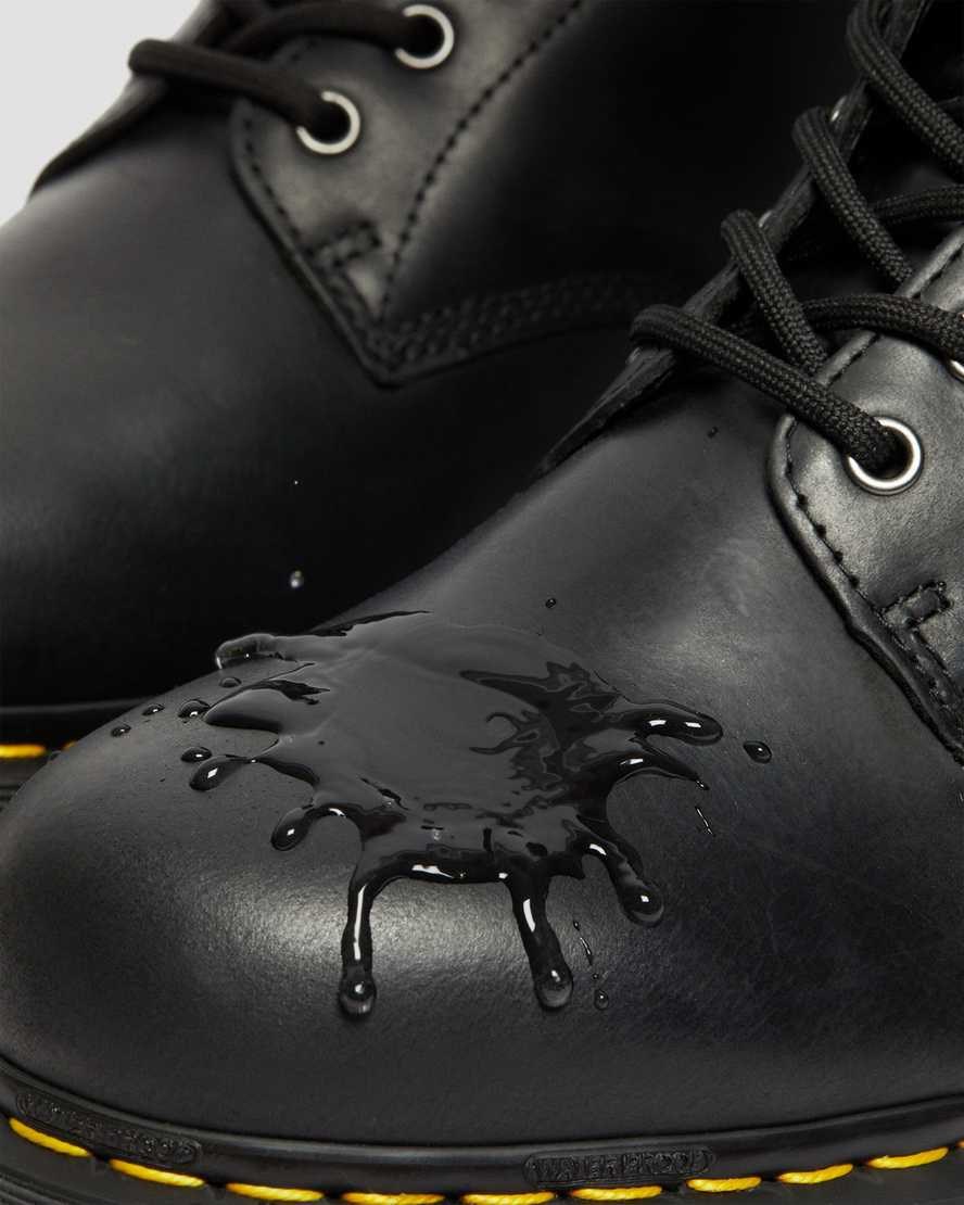 Dr Martens 1460 Waterproof Men's Lace Up Boots Black Republic Wp | YUEORT705