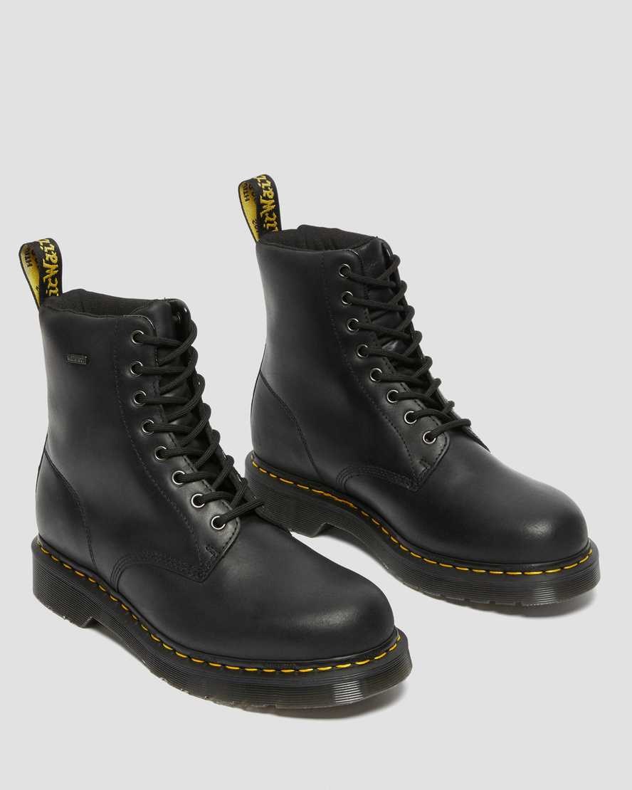 Dr Martens 1460 Waterproof Men's Lace Up Boots Black Republic Wp | YUEORT705