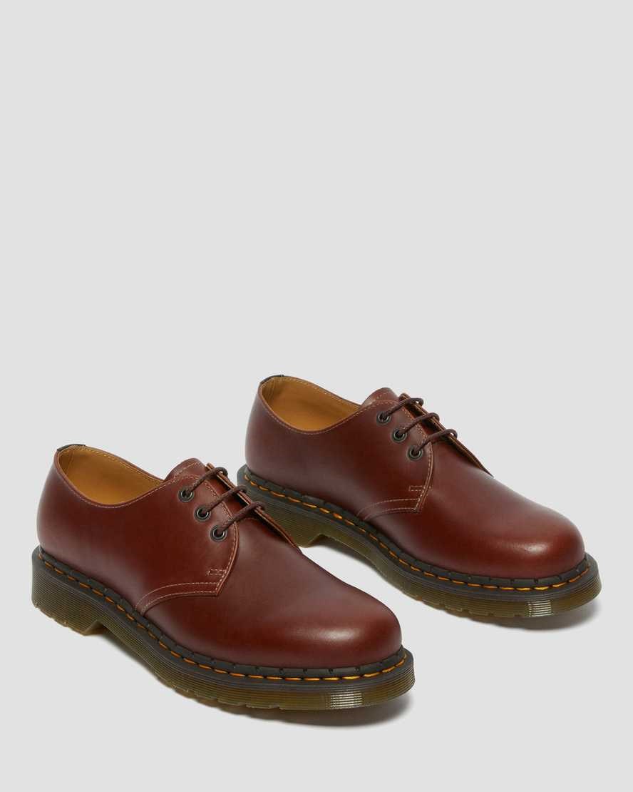 Dr Martens 1461 Abruzzo Leather Men's Oxford Shoes Brown Black | DNKIRF931