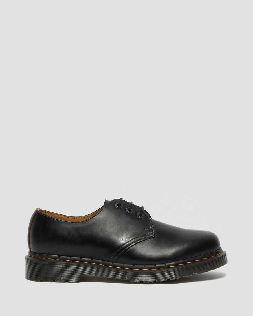 Dr Martens 1461 Abruzzo Leather Men's Oxford Shoes Black Brown | LIVPGK835