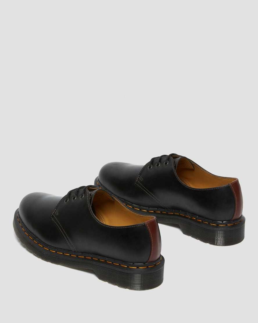 Dr Martens 1461 Abruzzo Leather Men's Oxford Shoes Black Brown | LIVPGK835