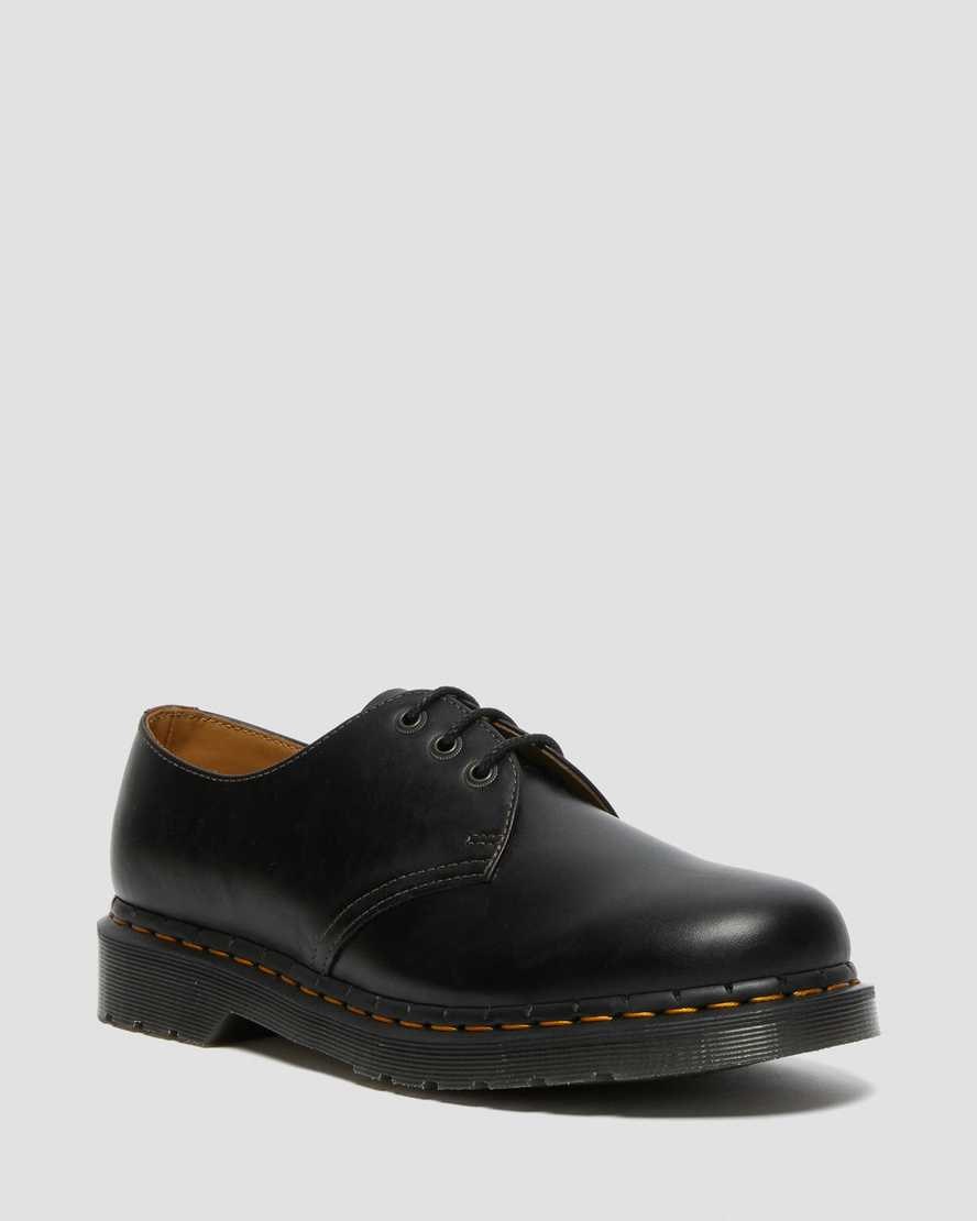 Dr Martens 1461 Abruzzo Leather Men's Oxford Shoes Black Brown | LIVPGK835