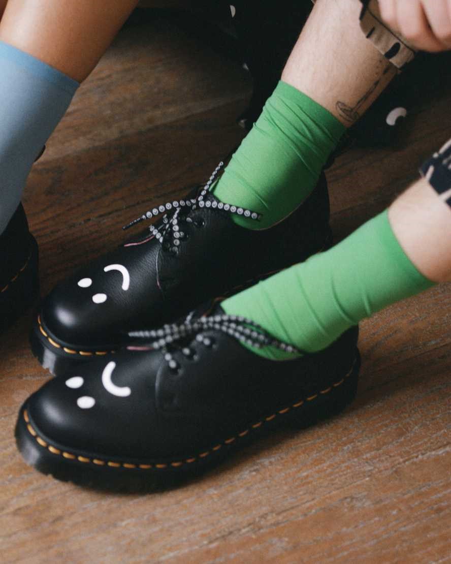 Dr Martens 1461 Bex Lazy Oaf Leather Women's Oxford Shoes Black Pisa | ZFMQDL413