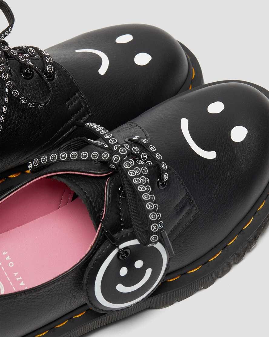 Dr Martens 1461 Bex Lazy Oaf Leather Women's Oxford Shoes Black Pisa | ZFMQDL413