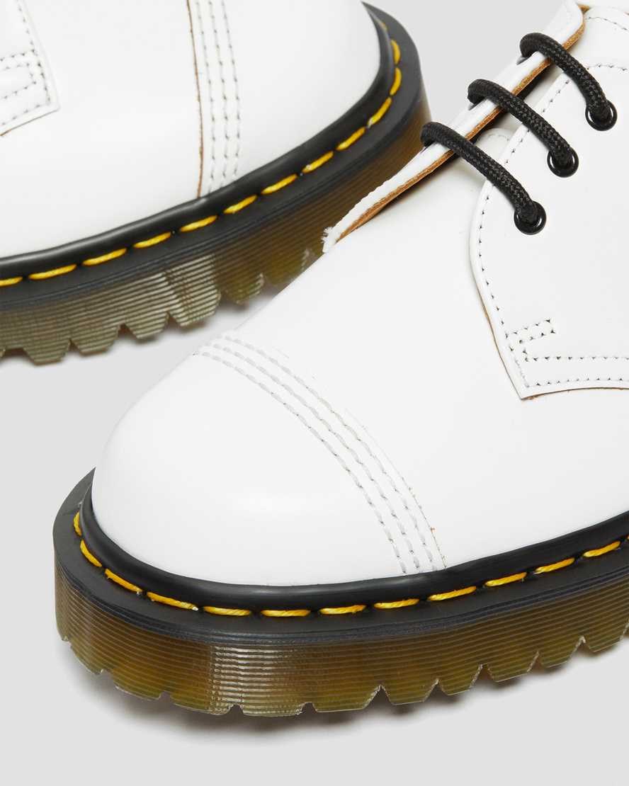 Dr Martens 1461 Bex Made in England Toe Cap Men's Oxford Shoes White Vintage Smooth | EKILTM206