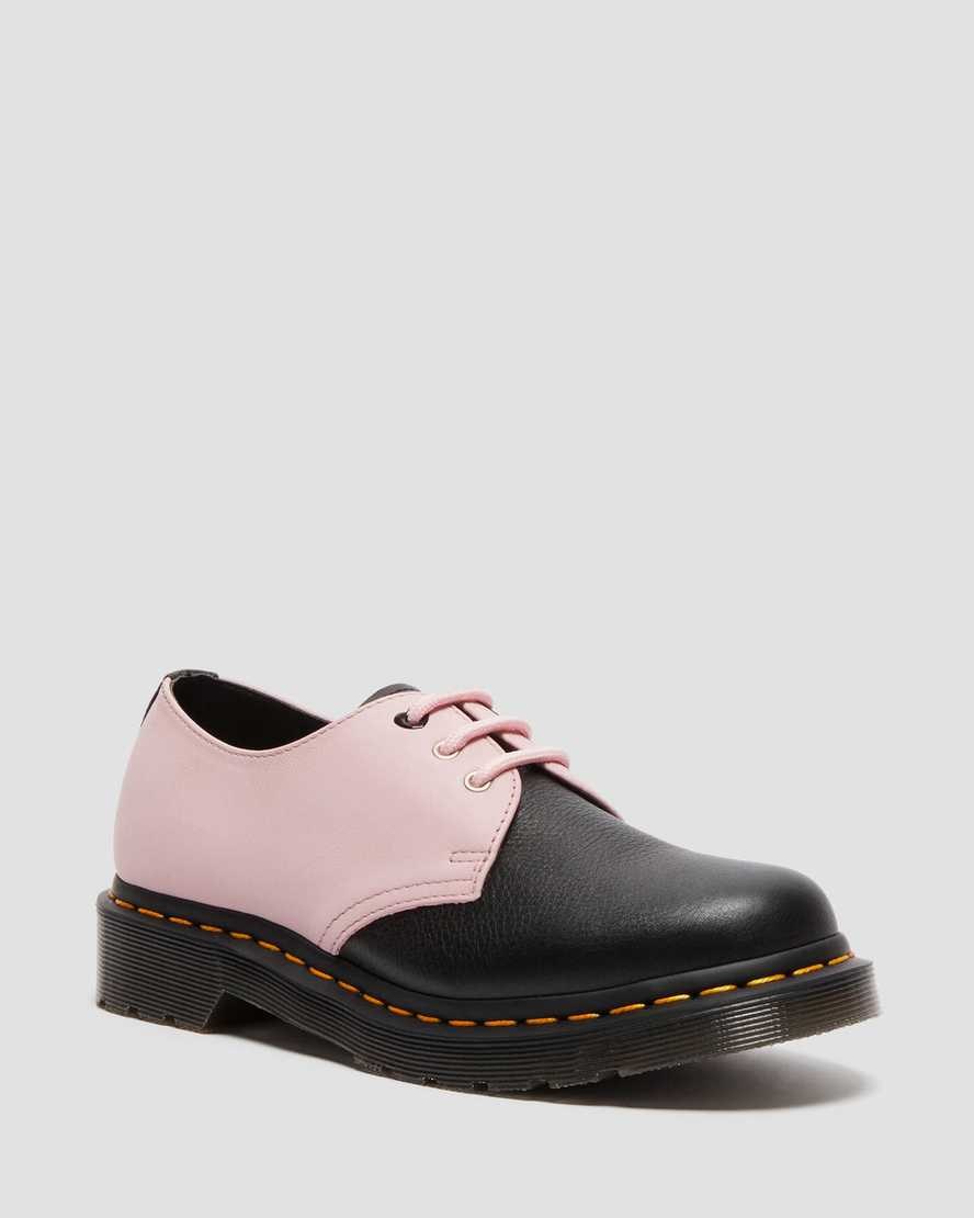 Dr Martens 1461 Contrast Virginia Leather Women\'s Oxford Shoes Black | TLHVSI679