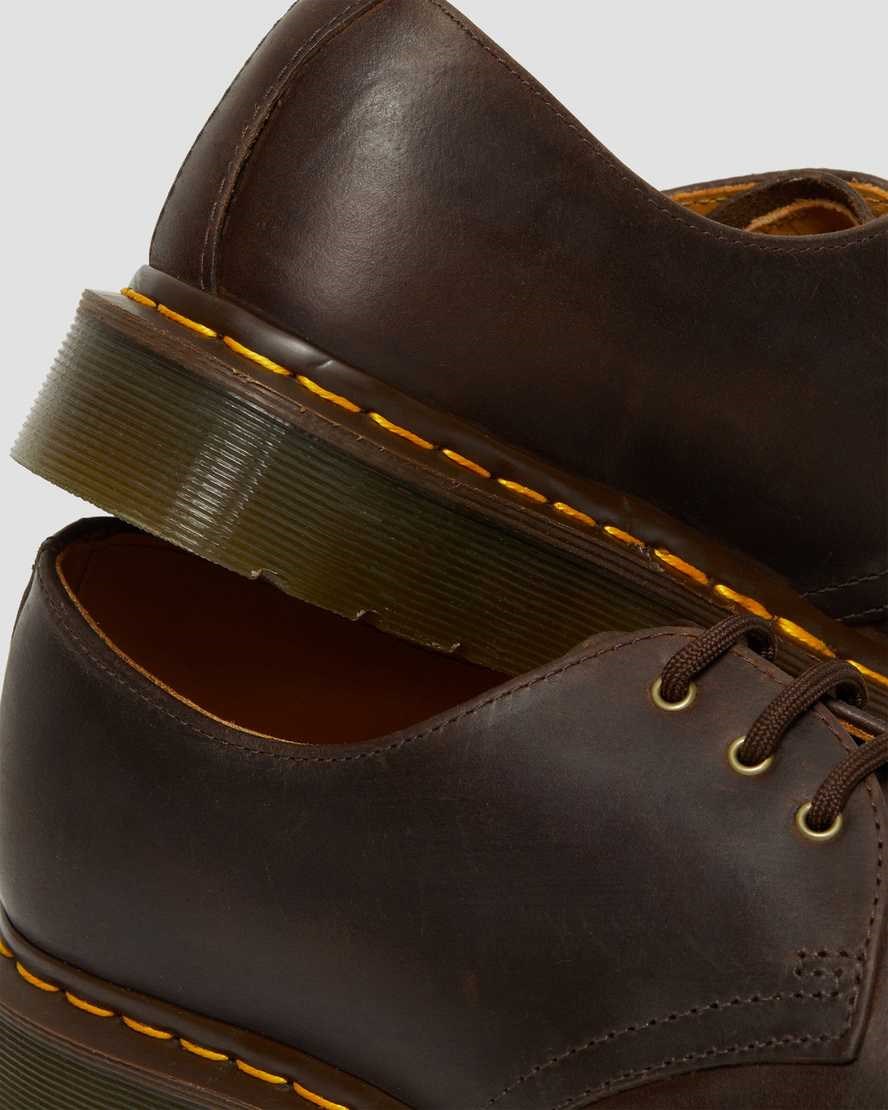 Dr Martens 1461 Crazy Horse Leather Men's Oxford Shoes Brown Crazy Horse Leather | UVNKHD134