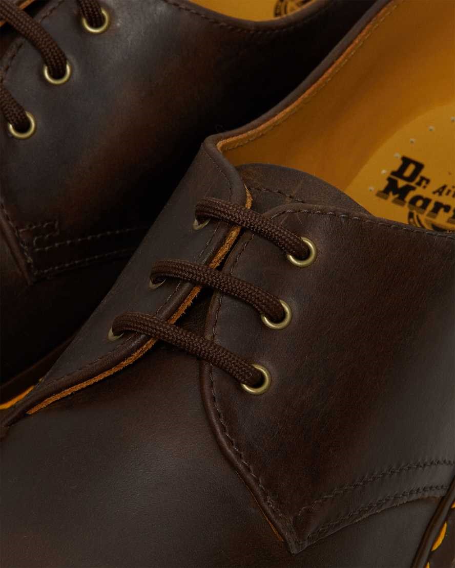 Dr Martens 1461 Crazy Horse Leather Men's Oxford Shoes Brown Crazy Horse Leather | UVNKHD134