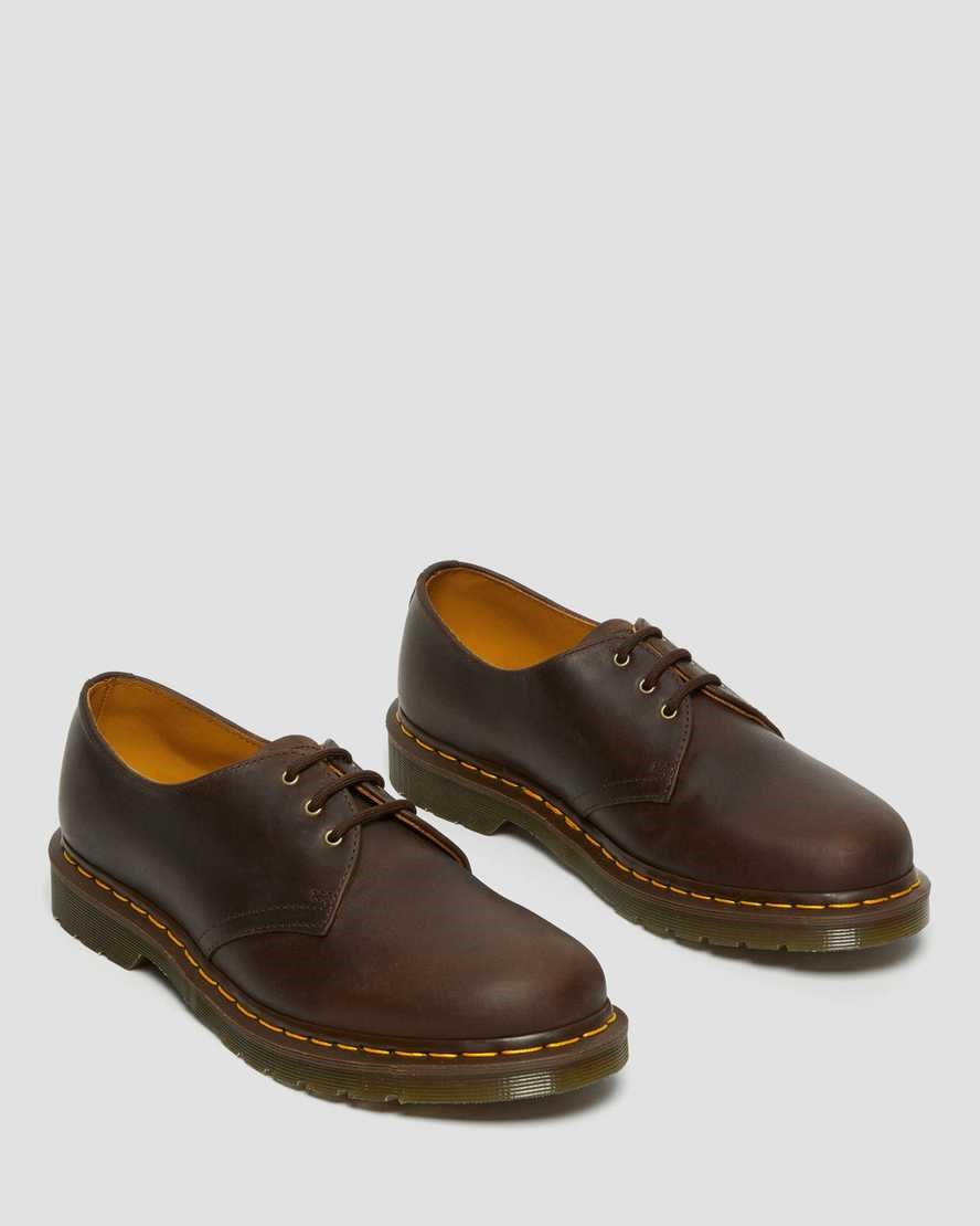 Dr Martens 1461 Crazy Horse Leather Men's Oxford Shoes Brown Crazy Horse Leather | UVNKHD134