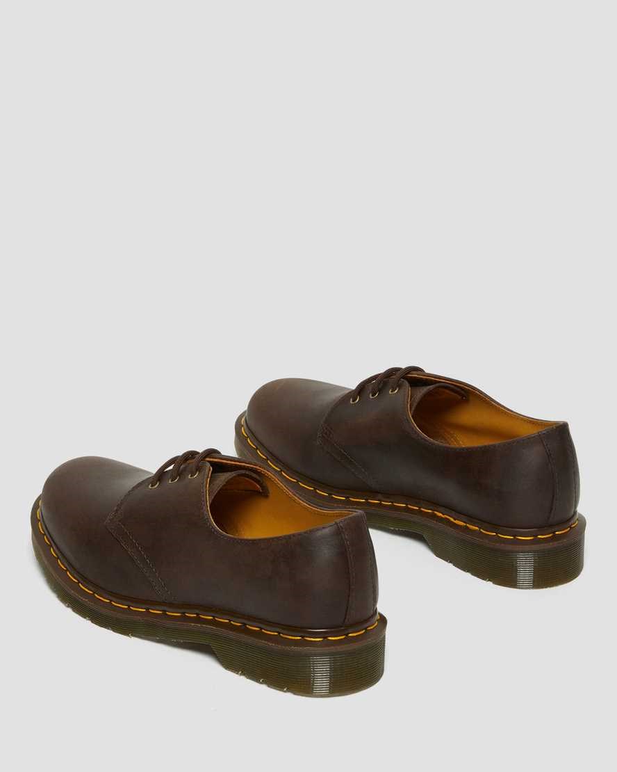 Dr Martens 1461 Crazy Horse Leather Men's Oxford Shoes Brown Crazy Horse Leather | UVNKHD134