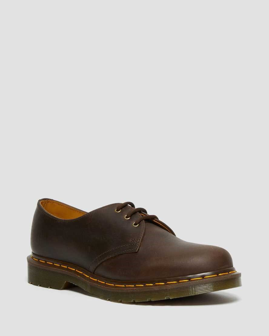 Dr Martens 1461 Crazy Horse Leather Men\'s Oxford Shoes Brown Crazy Horse Leather | UVNKHD134