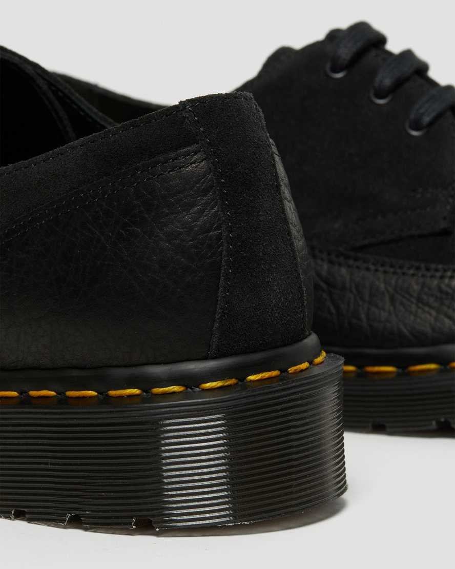 Dr Martens 1461 Guard Made in England Leather Women's Oxford Shoes Black Durango | RBGSDV836