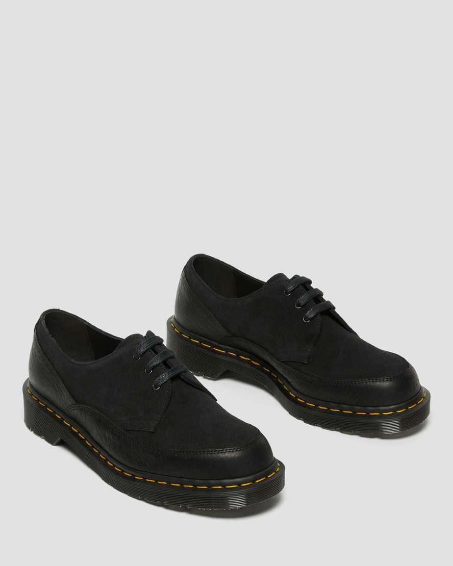 Dr Martens 1461 Guard Made in England Leather Men's Oxford Shoes Black Durango | ZWJRIB231