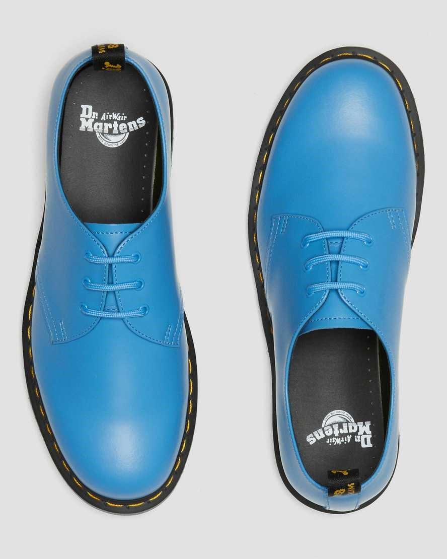 Dr Martens 1461 Iced Smooth Leather Women's Oxford Shoes Blue Smooth Leather | OYGZFP513